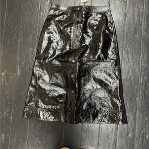Black Leather Skirt